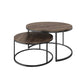 Table basse contemporaine Table de cocktail ronde en bois massif