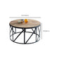 Table basse contemporaine Table de cocktail ronde en bois massif