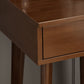 Scandinavian Solid Wood Vanity Dressing Table with Mirror and Stool