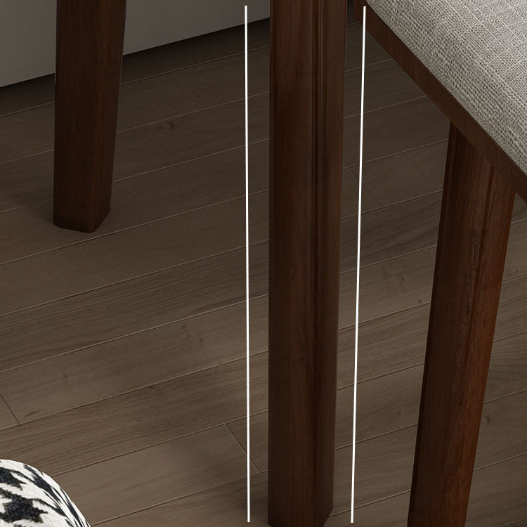 Scandinavian Solid Wood Vanity Dressing Table with Mirror and Stool