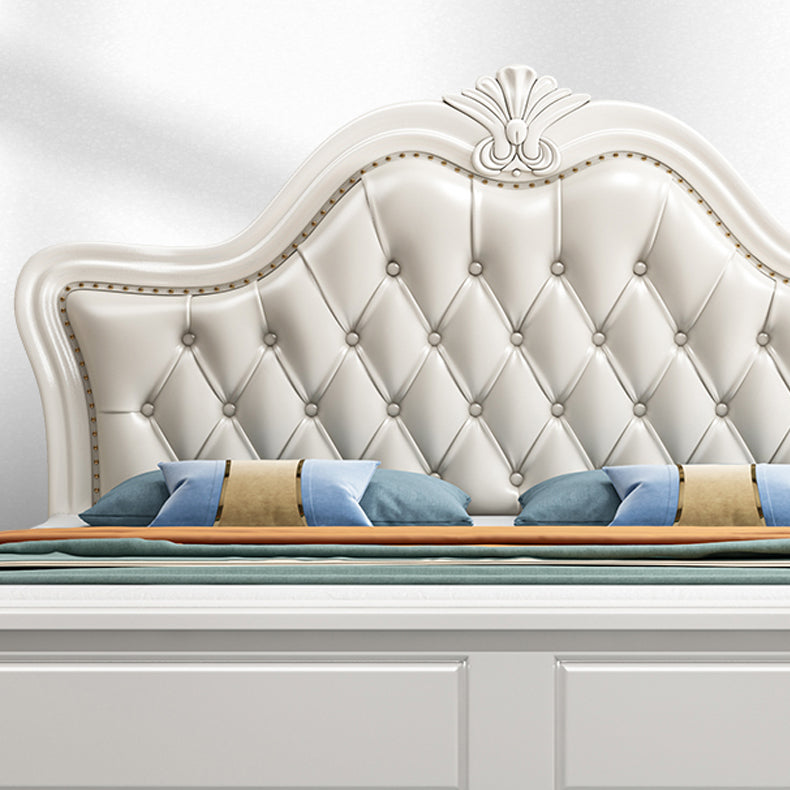 Terramella del letto del letto standard in legno solido vittoriano con gambe