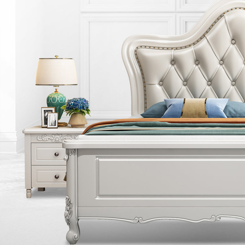 Terramella del letto del letto standard in legno solido vittoriano con gambe