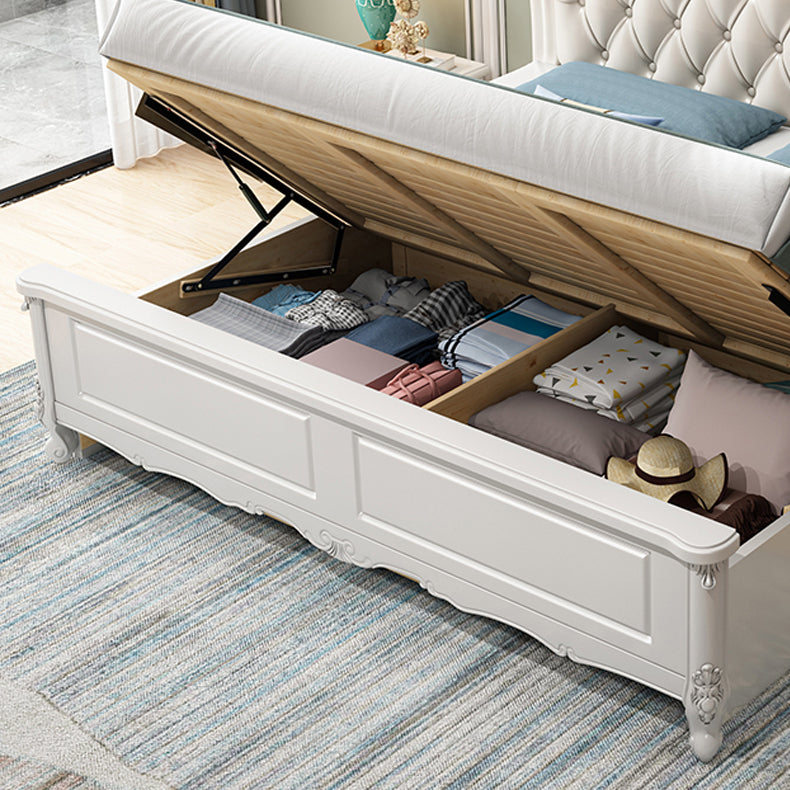 Terramella del letto del letto standard in legno solido vittoriano con gambe