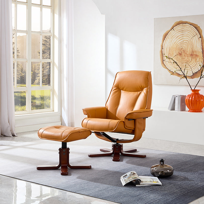 Poltrona reclinabile in vera poltrona polposa poltrona con ottomana