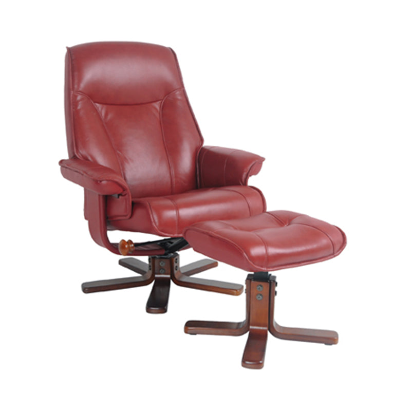 Poltrona reclinabile in vera poltrona polposa poltrona con ottomana