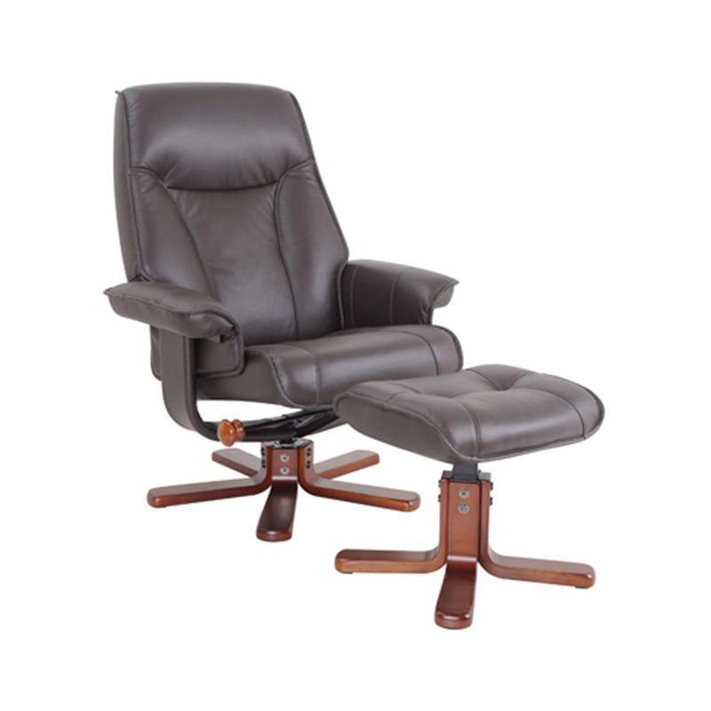 Poltrona reclinabile in vera poltrona polposa poltrona con ottomana