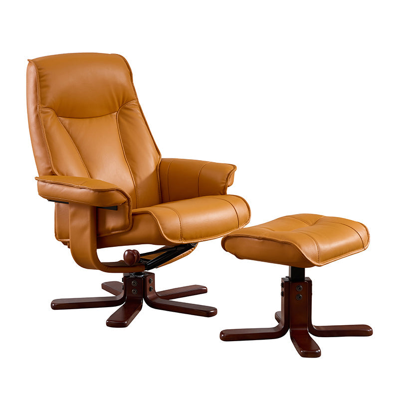 Poltrona reclinabile in vera poltrona polposa poltrona con ottomana