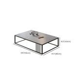 No Distressing Single Coffee Table Modern Grey Slate Frame Coffee Table