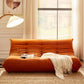 Modern Tufted Cushions Armless Living Room Wooden Standard Seating