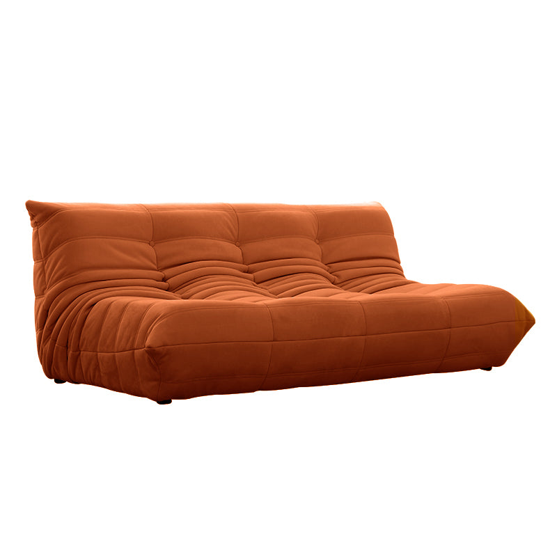 Modern Tufted Cushions Armless Living Room Wooden Standard Seating