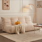 Modern Tufted Cushions Armless Living Room Wooden Standard Seating