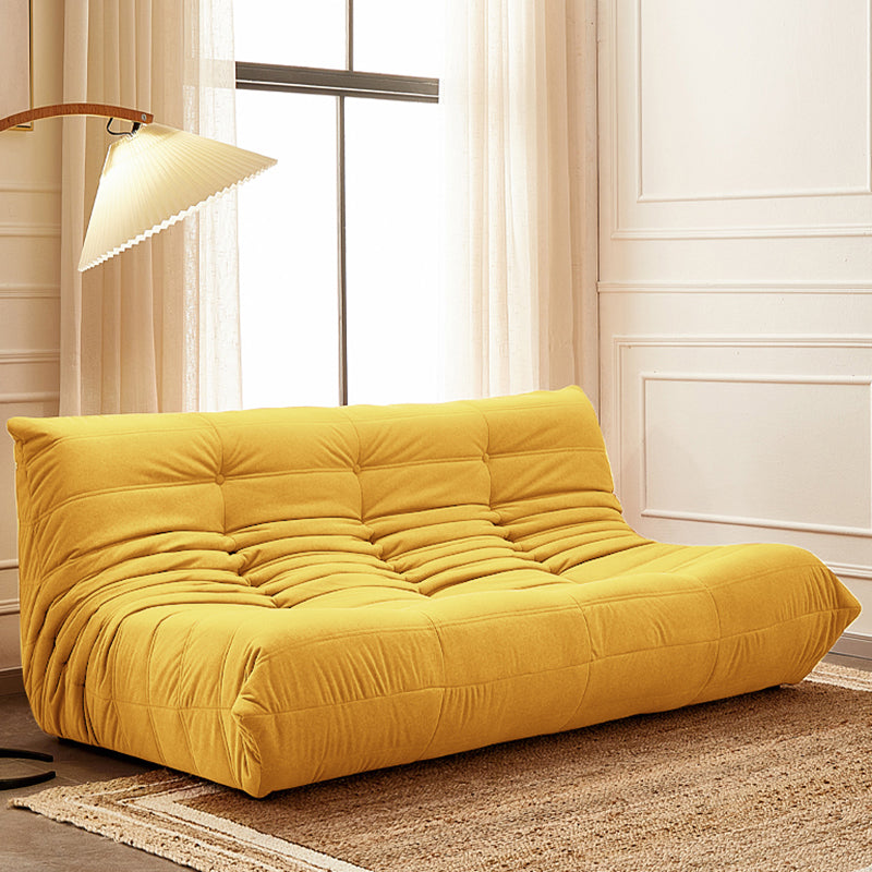 Modern Tufted Cushions Armless Living Room Wooden Standard Seating