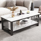 Slate 4 Legs Coffee Table Rectangle Single Coffee Table with Shelf Clearhalo 'Coffee & Accent Tables' 'Coffee Tables' 'coffee_tables' 'furn' 'furn_coffee_tables' 'Furniture' 'Living Room Furniture' 6906851