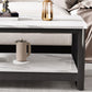 Slate 4 Legs Coffee Table Rectangle Single Coffee Table with Shelf Clearhalo 'Coffee & Accent Tables' 'Coffee Tables' 'coffee_tables' 'furn' 'furn_coffee_tables' 'Furniture' 'Living Room Furniture' 6906868