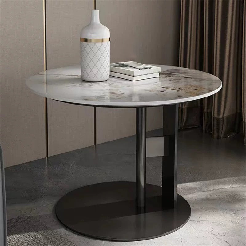 Pedestal Round Coffee Table Glam Slate Nesting Coffee Table Set Clearhalo 'Coffee & Accent Tables' 'Coffee Tables' 'coffee_tables' 'furn' 'furn_coffee_tables' 'Furniture' 'Living Room Furniture' 6906880