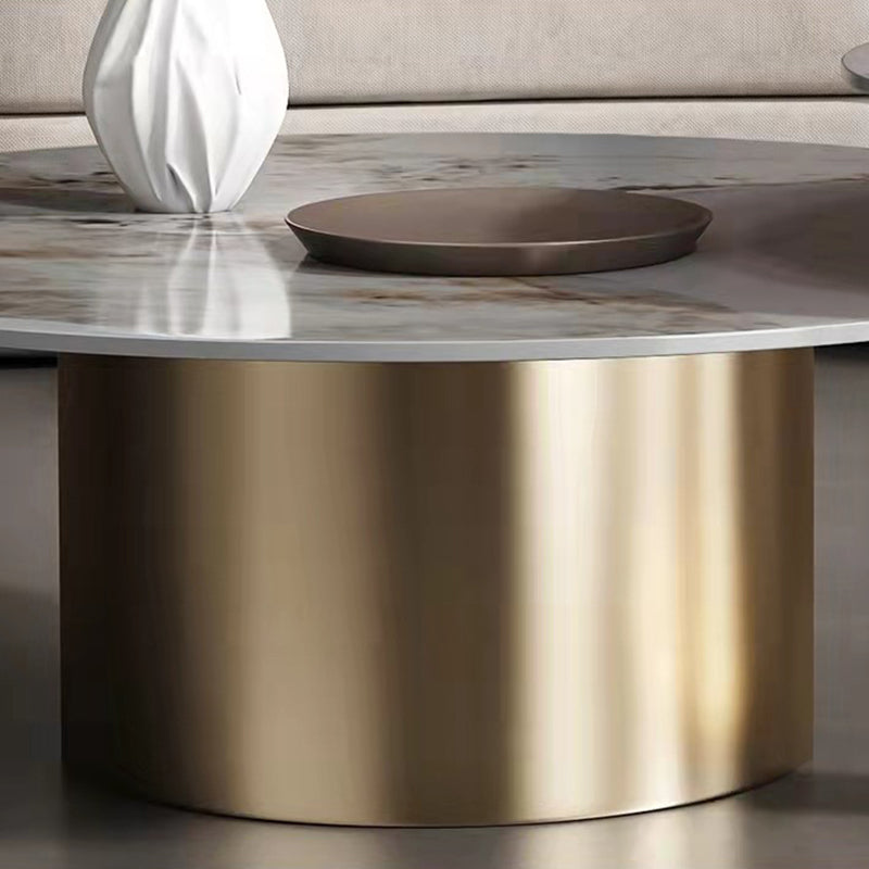 Pedestal Round Coffee Table Glam Slate Nesting Coffee Table Set Clearhalo 'Coffee & Accent Tables' 'Coffee Tables' 'coffee_tables' 'furn' 'furn_coffee_tables' 'Furniture' 'Living Room Furniture' 6906885