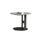 Pedestal Round Coffee Table Glam Slate Nesting Coffee Table Set Black Clearhalo 'Coffee & Accent Tables' 'Coffee Tables' 'coffee_tables' 'furn' 'furn_coffee_tables' 'Furniture' 'Living Room Furniture' 6906889