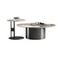 Pedestal Round Coffee Table Glam Slate Nesting Coffee Table Set Black Clearhalo 'Coffee & Accent Tables' 'Coffee Tables' 'coffee_tables' 'furn' 'furn_coffee_tables' 'Furniture' 'Living Room Furniture' 6906891