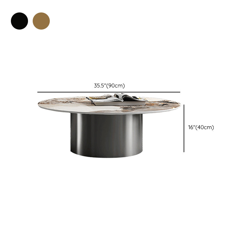 Pedestal Round Coffee Table Glam Slate Nesting Coffee Table Set Clearhalo 'Coffee & Accent Tables' 'Coffee Tables' 'coffee_tables' 'furn' 'furn_coffee_tables' 'Furniture' 'Living Room Furniture' 6906896