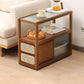 27" W x 11.8" D x 24" H Sofa Side Accent Table Wooden Rectangular End Table