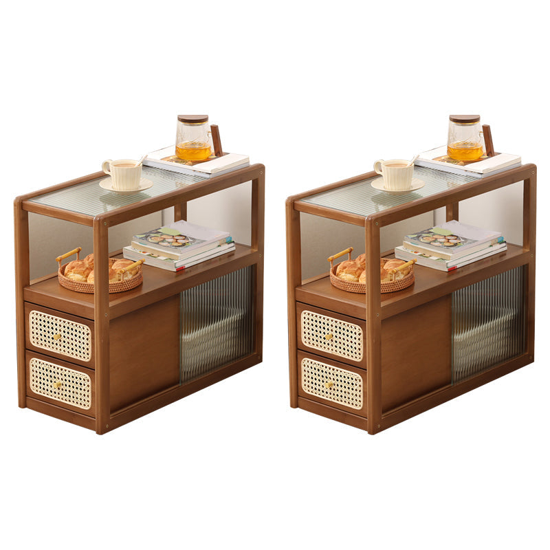 27" W x 11.8" D x 24" H Sofa Side Accent Table Wooden Rectangular End Table