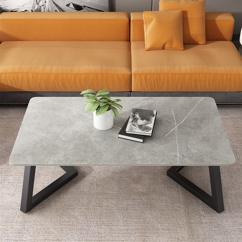 Table basse rectangulaire en ardoise Aucune table basse simple pénible