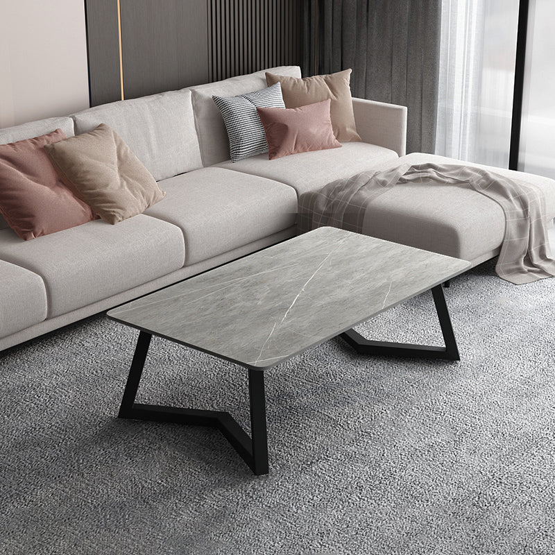 Table basse rectangulaire en ardoise Aucune table basse simple pénible