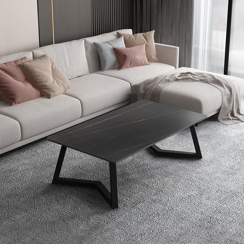 Table basse rectangulaire en ardoise Aucune table basse simple pénible