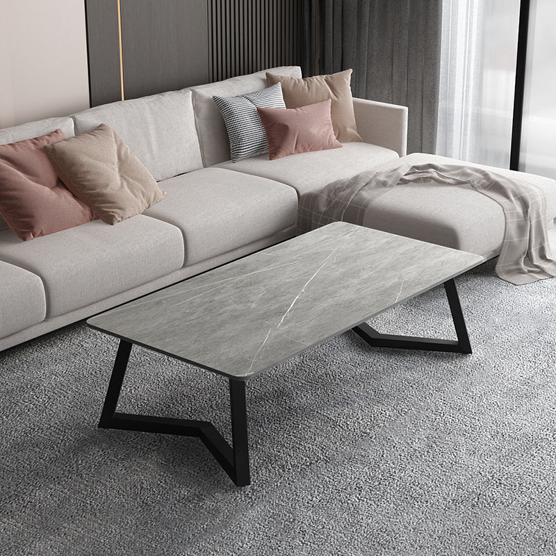 Table basse rectangulaire en ardoise Aucune table basse simple pénible