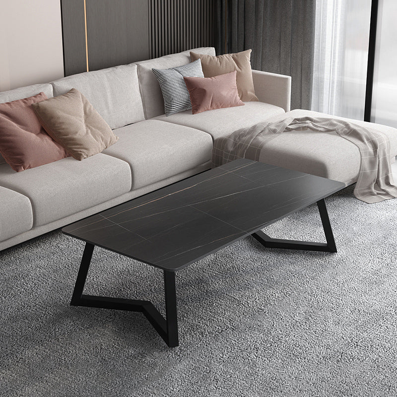 Table basse rectangulaire en ardoise Aucune table basse simple pénible