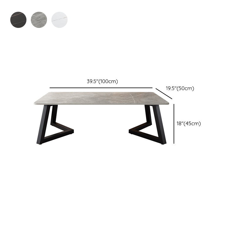 Table basse rectangulaire en ardoise Aucune table basse simple pénible