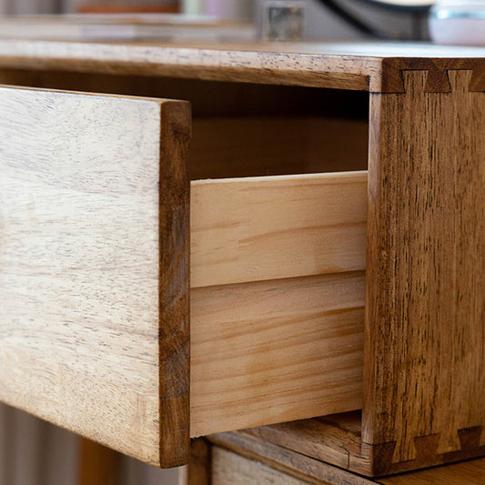 Tradizioni con tavolo da toeletta per vanità in legno in legno in legno con specchio da letto del cassetto