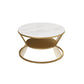 No Distressing Round Coffee Table Frame Single Coffee Table with Shelf Clearhalo 'Coffee & Accent Tables' 'Coffee Tables' 'coffee_tables' 'furn' 'furn_coffee_tables' 'Furniture' 'Living Room Furniture' 6907187