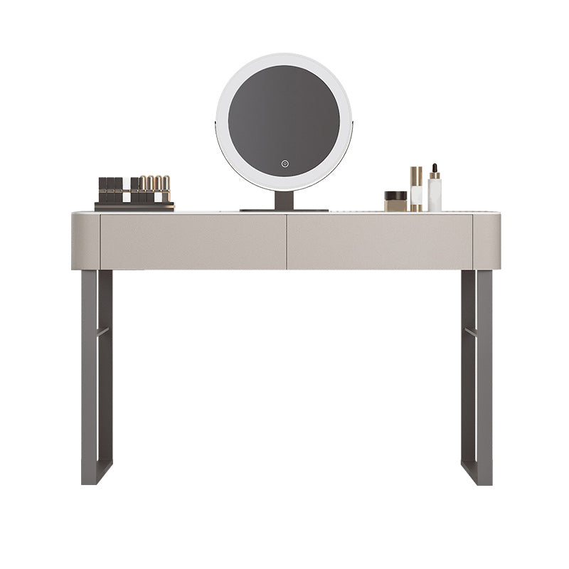 Contemporary 30.7" Height Stone Top Table Makeup Vanity with Drawers
