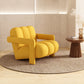 Scandinavian Arms Included Lounge Chair Solid Color Living Room Armchair Yellow Wool Blend 1 Piece Clearhalo 'Accent Chairs' 'accent_chairs' 'Chairs & Seating' 'furn' 'furn_accent_chairs' 'Furniture' 'Living Room Furniture' 6907234