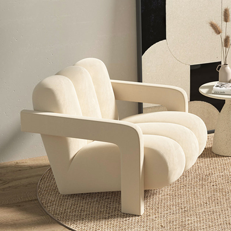 Scandinavian Arms Included Lounge Chair Solid Color Living Room Armchair Clearhalo 'Accent Chairs' 'accent_chairs' 'Chairs & Seating' 'furn' 'furn_accent_chairs' 'Furniture' 'Living Room Furniture' 6907235