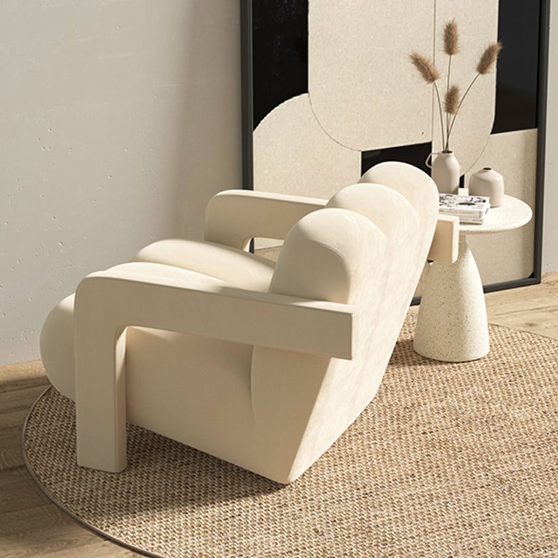 Scandinavian Arms Included Lounge Chair Solid Color Living Room Armchair Clearhalo 'Accent Chairs' 'accent_chairs' 'Chairs & Seating' 'furn' 'furn_accent_chairs' 'Furniture' 'Living Room Furniture' 6907245