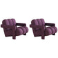 Scandinavian Arms Included Lounge Chair Solid Color Living Room Armchair Purple Wool Blend 2 Piece Set Clearhalo 'Accent Chairs' 'accent_chairs' 'Chairs & Seating' 'furn' 'furn_accent_chairs' 'Furniture' 'Living Room Furniture' 6907252