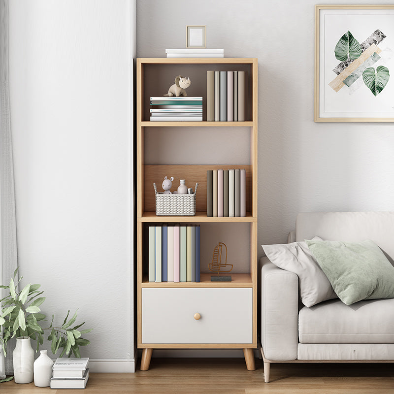 19.69" Long 1 - Drawer Accent Chest Wooden Chest with Shelves 20"L x 12"W x 59"H Natural Clearhalo 'Cabinets & Chests' 'cabinets_chests' 'furn' 'furn_cabinets_chests' 'Furniture' 'Living Room Furniture' 6907333