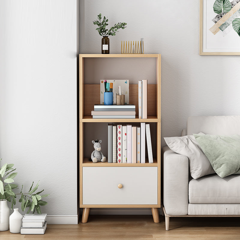 19.69" Long 1 - Drawer Accent Chest Wooden Chest with Shelves 19.7"L x 11.8"W x 47.2"H Natural Clearhalo 'Cabinets & Chests' 'cabinets_chests' 'furn' 'furn_cabinets_chests' 'Furniture' 'Living Room Furniture' 6907337