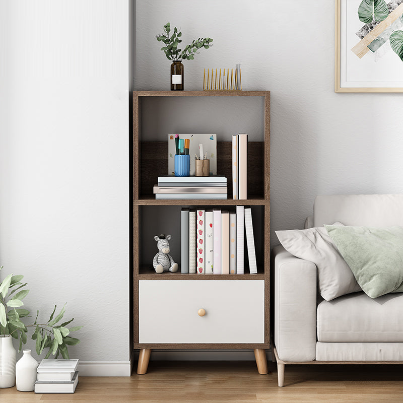 19.69" Long 1 - Drawer Accent Chest Wooden Chest with Shelves 19.7"L x 11.8"W x 47.2"H Brown Clearhalo 'Cabinets & Chests' 'cabinets_chests' 'furn' 'furn_cabinets_chests' 'Furniture' 'Living Room Furniture' 6907354