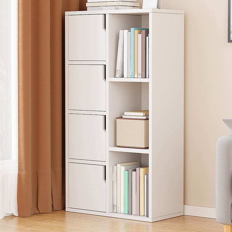 Modern Wooden Accent Cabinet Knobs Handle Design Storage Cabinet 19.7"L x 9.8"W x 40.2"H White Clearhalo 'Cabinets & Chests' 'cabinets_chests' 'furn' 'furn_cabinets_chests' 'Furniture' 'Living Room Furniture' 6907533