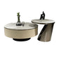 Slate Glam Table basse ronde gigogne avec tiroir
