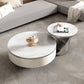 Slate Glam Table basse ronde gigogne avec tiroir