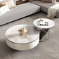 Slate Glam Table basse ronde gigogne avec tiroir