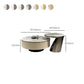 Slate Glam Table basse ronde gigogne avec tiroir