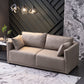 Contemporary Sofa with 2 Pillows Square Arm Living Room Settee Light Khaki Tech Cloth Clearhalo 'furn' 'furn_sofas' 'Furniture' 'Living Room Furniture' 'Sofa' 'sofas' 6907630