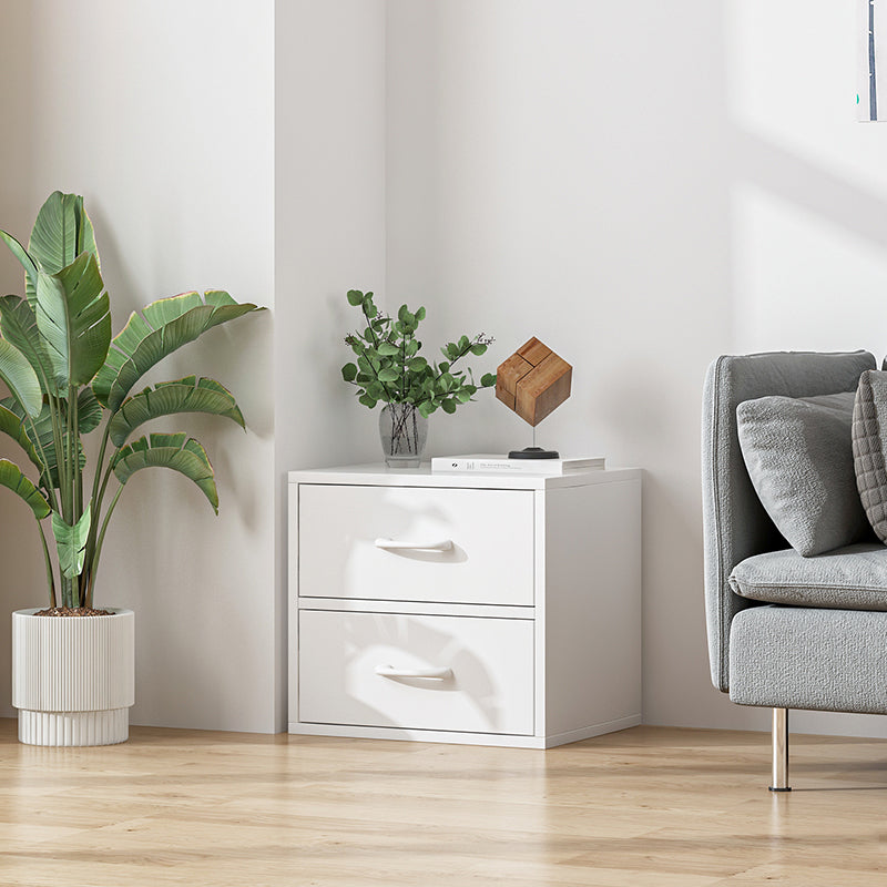 Modern Wooden Accent Cabinet Bar Pulls Handle Design Storage Cabinet 19"L x 12"W x 15"H White Clearhalo 'Cabinets & Chests' 'cabinets_chests' 'furn' 'furn_cabinets_chests' 'Furniture' 'Living Room Furniture' 6907649