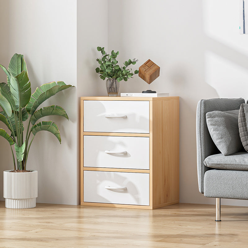 Modern Wooden Accent Cabinet Bar Pulls Handle Design Storage Cabinet 19"L x 12"W x 22"H Natural Clearhalo 'Cabinets & Chests' 'cabinets_chests' 'furn' 'furn_cabinets_chests' 'Furniture' 'Living Room Furniture' 6907656