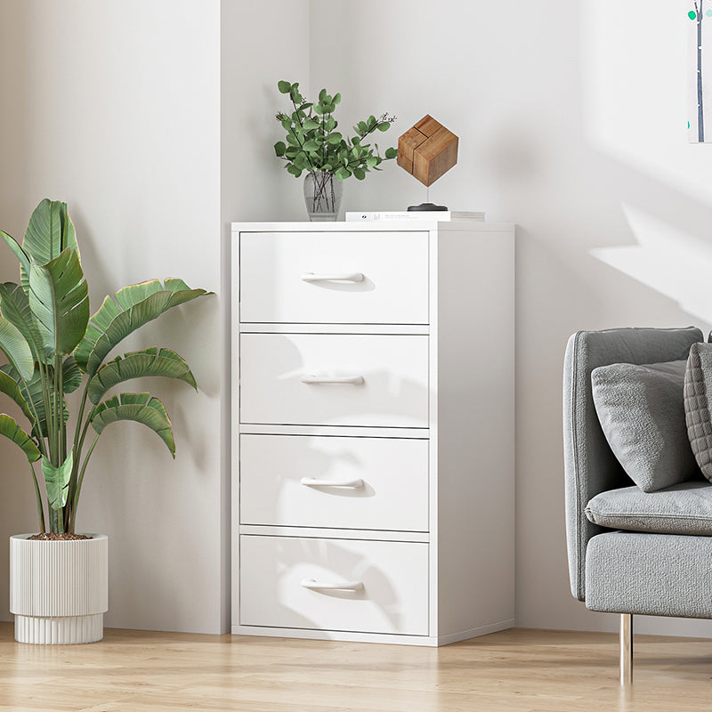 Modern Wooden Accent Cabinet Bar Pulls Handle Design Storage Cabinet 19"L x 12"W x 30"H White Clearhalo 'Cabinets & Chests' 'cabinets_chests' 'furn' 'furn_cabinets_chests' 'Furniture' 'Living Room Furniture' 6907661